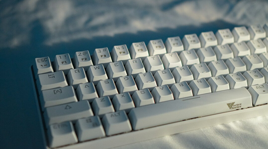 Close-up of a mechanical keyboard with backlit keys