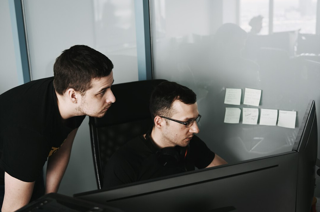 team of programmers collaborating