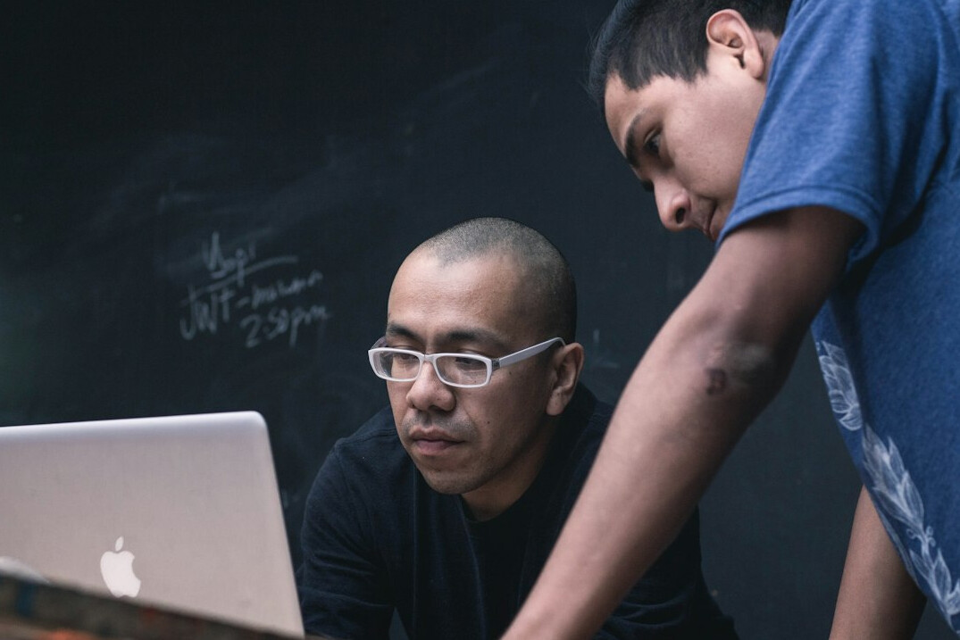 programming students in classroom